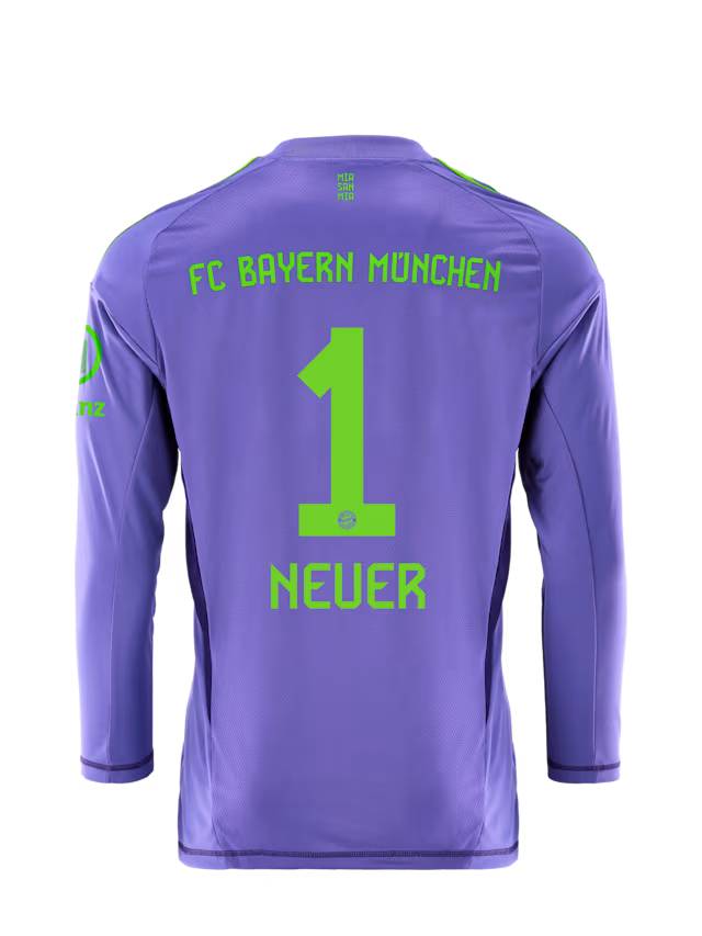 FC Bayern kids long sleeve jersey goalkeeper 24-25 – 1 manuel neuer Kits Shop | Premium Football Kits & Gear