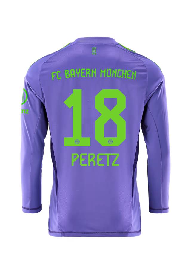FC Bayern kids long sleeve jersey goalkeeper 24-25 – 18 daniel peretz Kits Shop | Premium Football Kits & Gear
