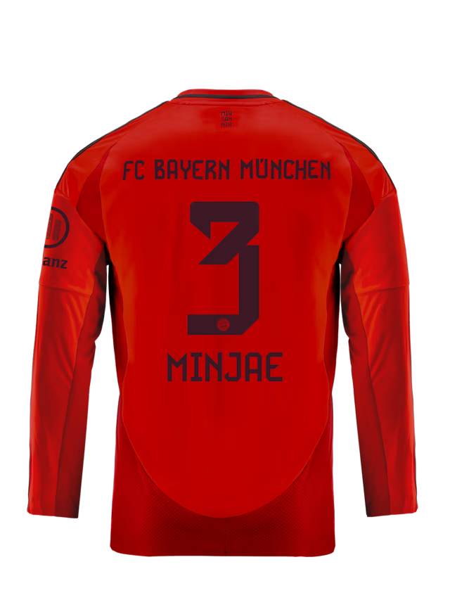 FC Bayern kids long sleeve jersey home 24-25 – 3 minjae kim Kits Shop | Premium Football Kits & Gear
