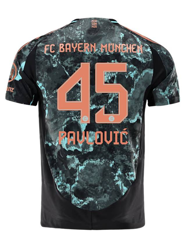 FC Bayern men authentic jersey away 24-25 – 45 aleksandar pavlović Kits Shop | Premium Football Kits & Gear