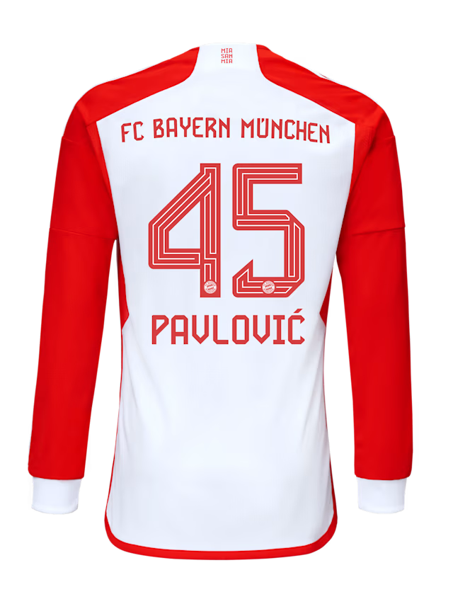 FC Bayern men long sleeve jersey home 23-24 – 45 aleksandar pavlovic Kits Shop | Premium Football Kits & Gear