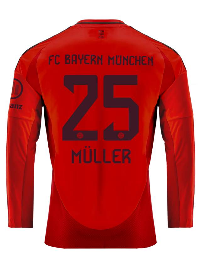 FC Bayern men long sleeve jersey home 24-25 – 25 thomas müller Kits Shop | Premium Football Kits & Gear