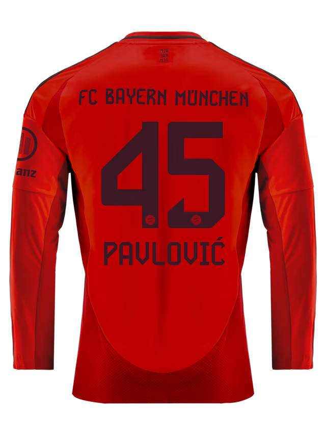 FC Bayern men long sleeve jersey home 24-25 – 45 aleksandar pavlović Kits Shop | Premium Football Kits & Gear
